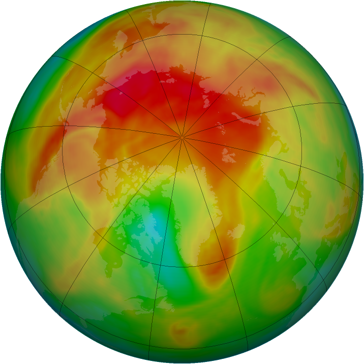 Arctic ozone map for 01 April 2005